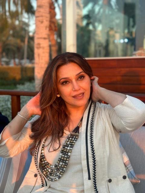 Off White Three Piece Shell Co ord Set - Top